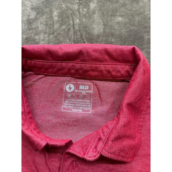 Zaxbys Polo Shirt Mens Size Medium Red Collared Short Sleeve Workwear - Picture 3 of 4
